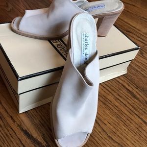 REDUCED Charles David Nobuck Slide Sandals/Mules